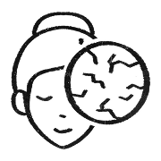 Dull, rough + uneven skin tone